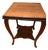 Antique Square Handcarved Apron 2 Tier Side Table Cabriole Style Legs For Sale