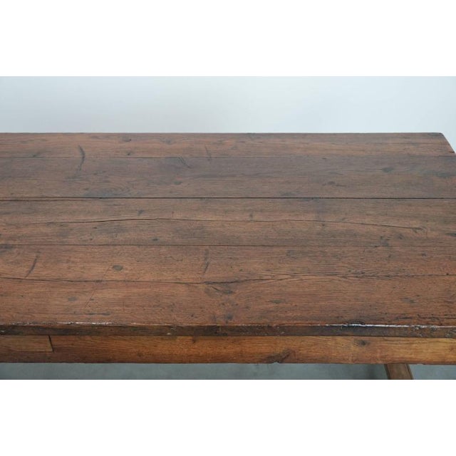 Brown Large Antique French Farmhouse Dining Table For Sale - Image 8 of 18