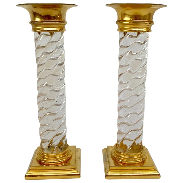 Early Glass and Ormolu Candlesticks For Sale - Image 12 of 12