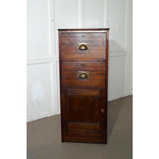 19th Century Heavy Banker’s Drawers and Safe Cupboard Pedestal, Strong Cupboard This is a very well made piece, it was...