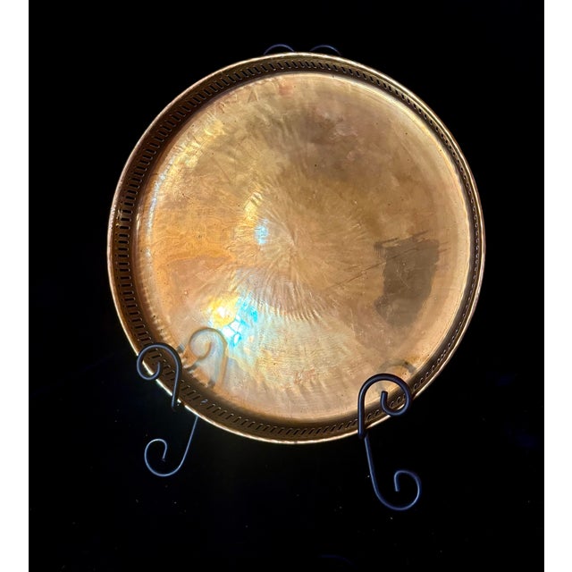Brass Vintage Brass Gallery Tray For Sale - Image 8 of 12