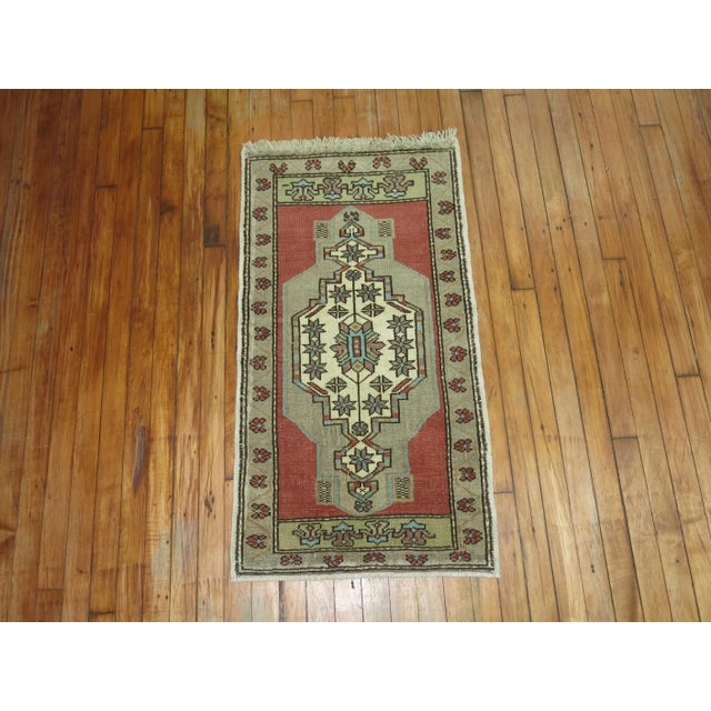Pair of Vintage Turkish Rugs. 1'10'' X 3'5'' For Sale - Image 4 of 5