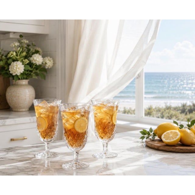 Glass Waterford Crystal Lismore Iced Tea Glasses, Set of 3 For Sale - Image 7 of 7