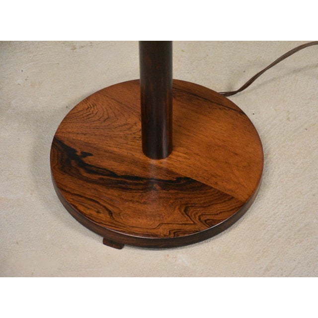 1960s Swedish Rosewood Mid Century Modern Floor Lamp For Sale - Image 4 of 4