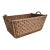 1960s French Wicker Market Basket Extra Large 33" X 24" For Sale