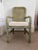 A pair of 80s faux Bamboo dining chairs with cane back and cushioned seat The chairs have a green wash effect dimensions...