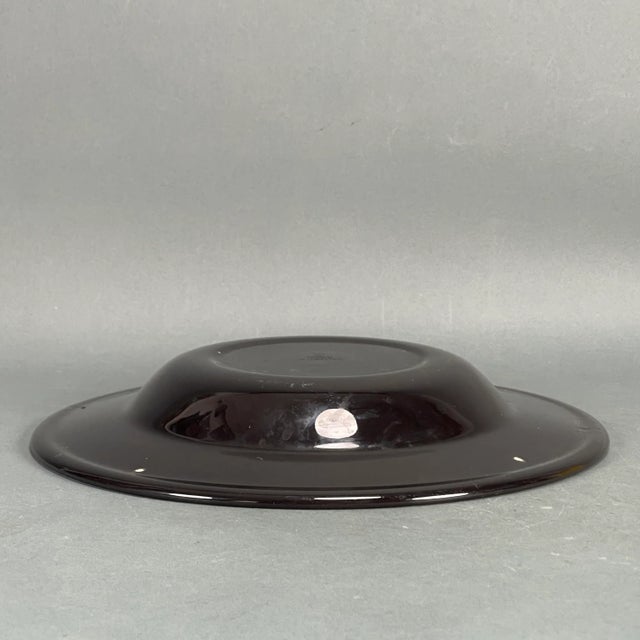 Vintage Dudson Artisan Vitrified Round Deep Rim Black Soup Plate, Made in England For Sale In New York - Image 6 of 11