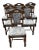 Vintage French Country Oak and Upholstery Dining Chairs - Set of 6 For Sale