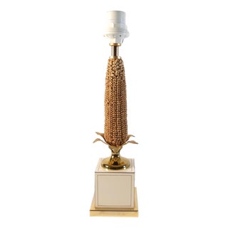 French Hollywood Regency Maizieres Corn Cob Lamp from Le Dauphin, 1970s For Sale