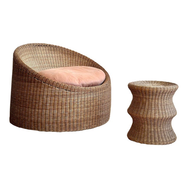 1960s Eero Aarnio “Elephant Boot” Chair and “Juttu” Stool For Sale