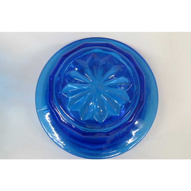 Anchor Hocking Deep Cobalt Blue Glass Apothecary Jar VTG Canister With Lid 4750b For Sale - Image 14 of 14