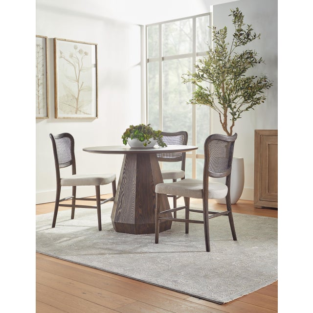 Wood Coulter 42" Round Dining Table, Burnished Brown Ash For Sale - Image 7 of 8