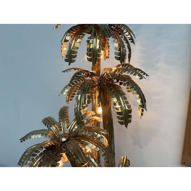 Four-Headed Brass Palm Tree Table Lamp, 010s For Sale - Image 13 of 18