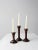 Farmhouse Vintage Wood Candlestick Holders Set of 3 For Sale - Image 3 of 11