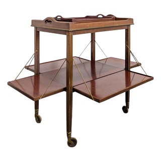 Trolley Serving Table in Mahogany For Sale