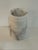 Vintage Heavy Solid White Marble Stone Vessel / Brush Holder / Bud Vase For Sale - Image 4 of 11