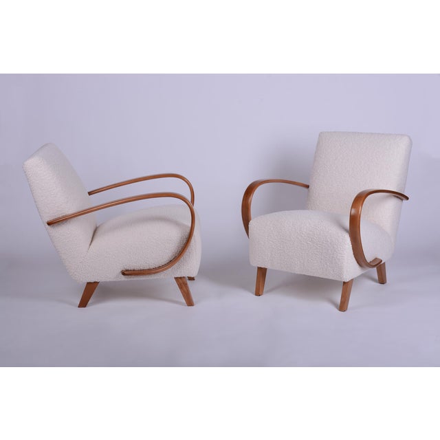 Art Deco Model C Armchairs by J.Halabala for Up Zavody, Czech, 1940s, Set of 2 For Sale - Image 15 of 15