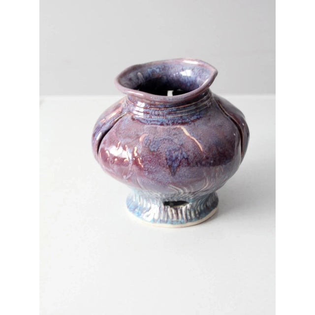 Vintage Abstract Studio Pottery Vase For Sale - Image 4 of 10
