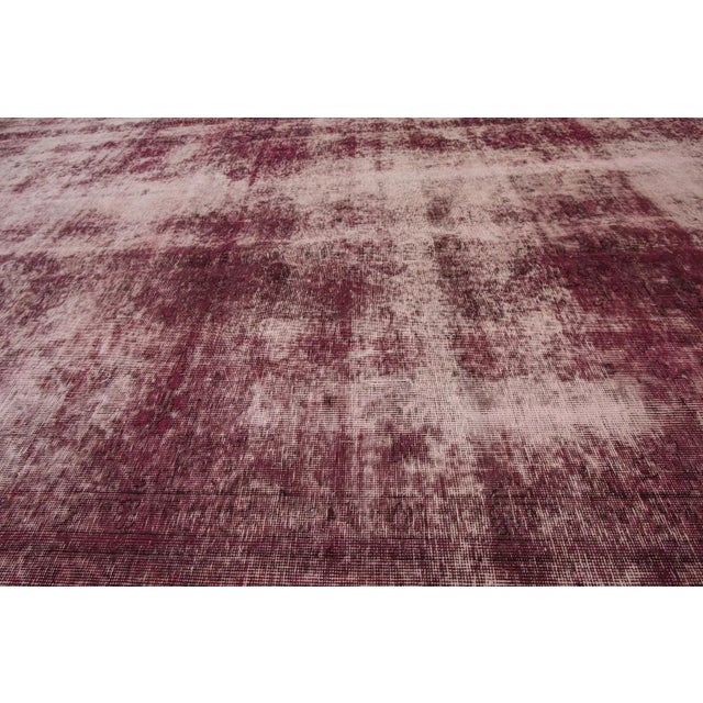 Mid 20th Century Mid-20th Century Vintage Distressed Tabriz Wool Rug For Sale - Image 5 of 9