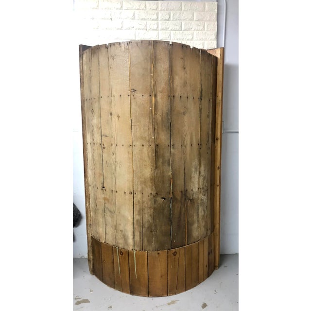 Wood Early 19th Century English Pine Barrel Backed Corner Cupboard For Sale - Image 7 of 9