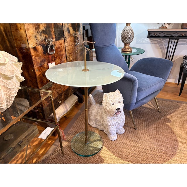 Brass 1960s Italian Modern Brass and Glass Table For Sale - Image 8 of 10