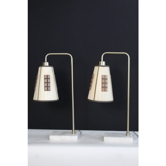 Metal Mid 20th Century Gerald Thurston Style Table Lamps - a Pair For Sale - Image 7 of 10