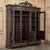 19th Century Renaissance Revival Hand-Carved Oak Triple Bookcase For Sale - Image 16 of 18