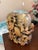 Chinese Chinese Carved Soapstone Double Spill Vase Floral Relief Sculptural For Sale - Image 3 of 5