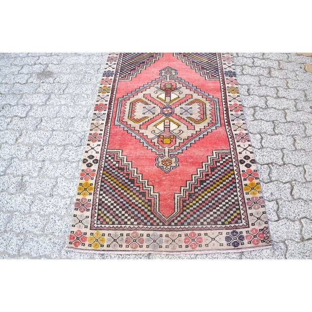 1960s 1960s Red Oushak Handknotted Kurdish Rug For Sale - Image 5 of 11