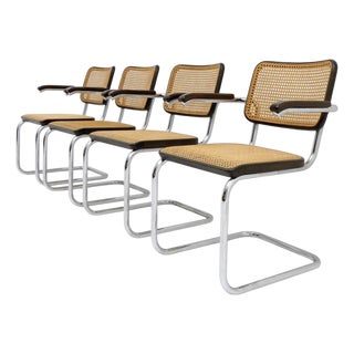 Marcel Breuer for Thonet, S64 Side Chairs, 1980 For Sale