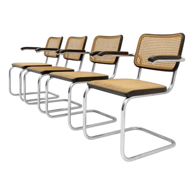 Marcel Breuer for Thonet, S64 Side Chairs, 1980 For Sale