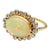 Syna Yellow Gold Ethiopian Opal Oval Ring with Diamonds For Sale