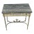 French Art Deco Gilt Iron With Marble Top Side Table For Sale