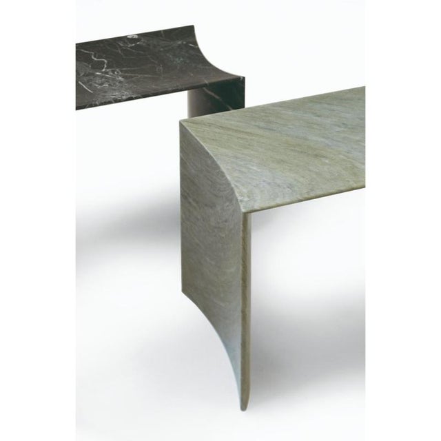 Trilite Medium Bench in Verde Lepanto Marble by Bufalini Marmi For Sale - Image 6 of 11