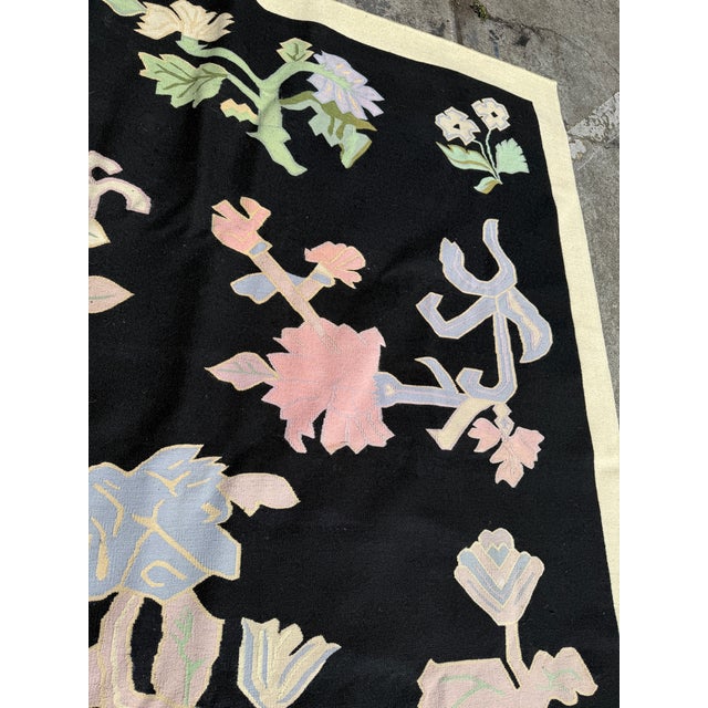 11ft 8in × 13ft 11in Strack Romania Botanical Kilim Area Rug, Circa 1990 For Sale - Image 11 of 12