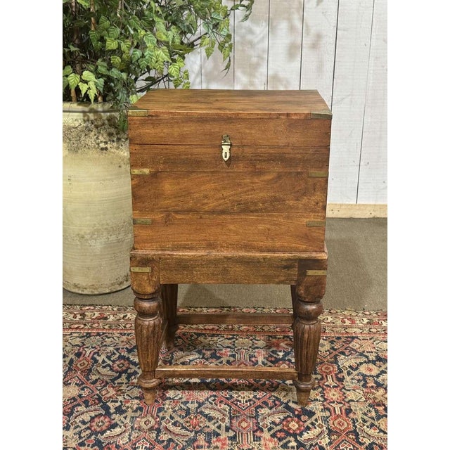 Nautical Teak Bottle Chest on a Stand For Sale - Image 13 of 13