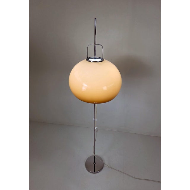 Metal Lucerna Floor Lamp by Luigi Massoni for Guzzini, Italy, 1970s For Sale - Image 7 of 9