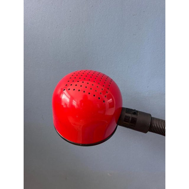 Mid-Century Space Age Flexible Red Table Lamp For Sale - Image 10 of 13