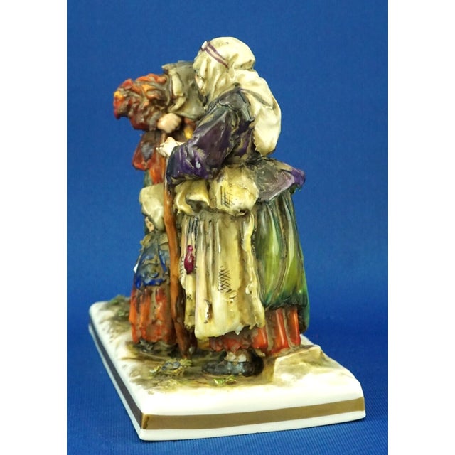 Rococo 18th Century Porcelain Sculpture of a Beggars by Real Casa Ferdinandea Naples, Ginori Doccia, Italy For Sale - Image 3 of 18