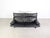 Vintage Italian 2-Seater Sofa in Black Leather, 1980s For Sale - Image 6 of 13