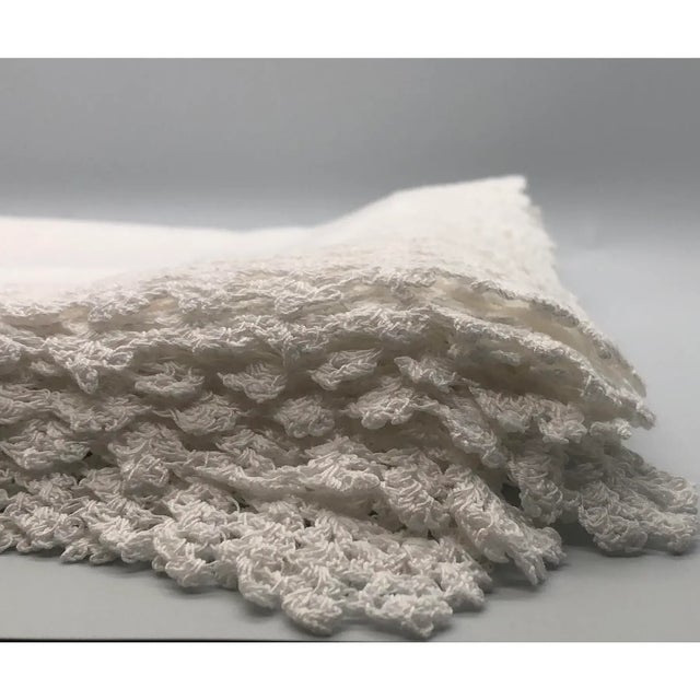 Vintage Gorgeous Hand Lace Trimmed Fancy Dinner Napkins- Set of 3 For Sale - Image 14 of 15