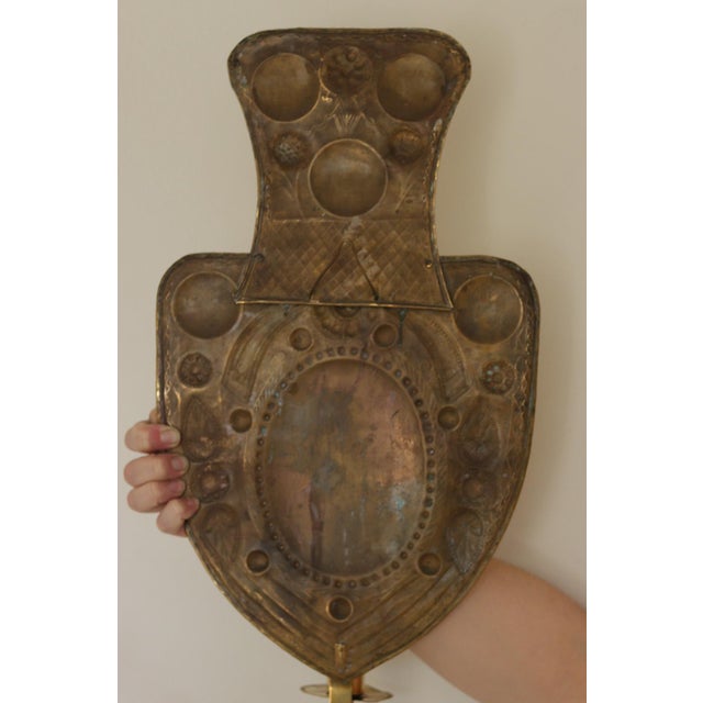 Large Mid-Century Baroque Swedish Brass Sconces, Set of 2 For Sale - Image 15 of 16