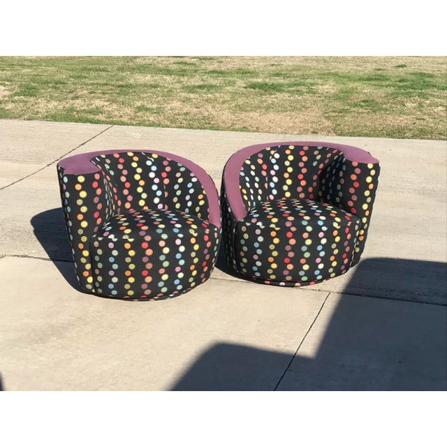 Vladimir Kagan Swiveling "Nautilus" Chairs by Vladimir Kagan - a Pair For Sale - Image 4 of 12
