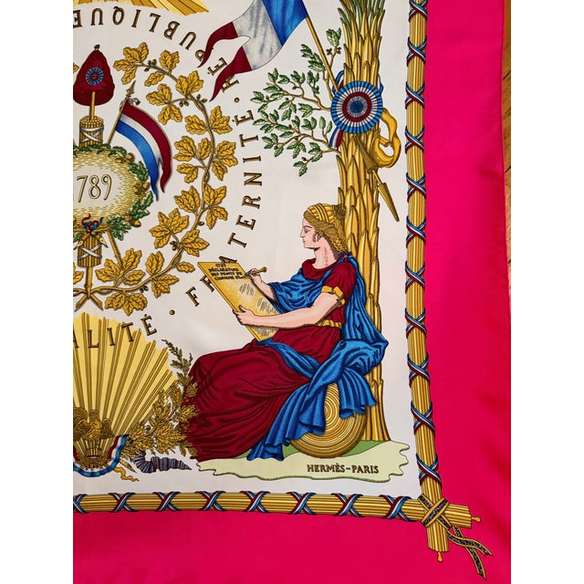 Hermès République Française 1989 Silk Scarf Designed by Joachim Metz For Sale - Image 11 of 12