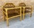 Bamboo & Rattan Nightstands with Low Glass Shelves, Italy, 1960s, Set of 2 For Sale - Image 9 of 13