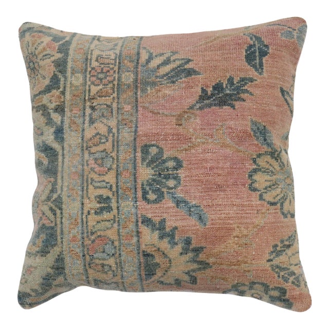 Traditional Persian Square Rug Pillow For Sale