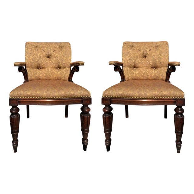 Late 20th Century Henredon for Ralph Lauren Louis XVI Armchairs, a Pair For Sale