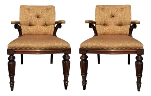 Late 20th Century Henredon for Ralph Lauren Louis XVI Armchairs, a Pair