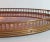 Mid 20th Century Italian Marquetry Wood Inlay Oval Serving Tray With Brass Gallery Rail & Handles For Sale - Image 4 of 8