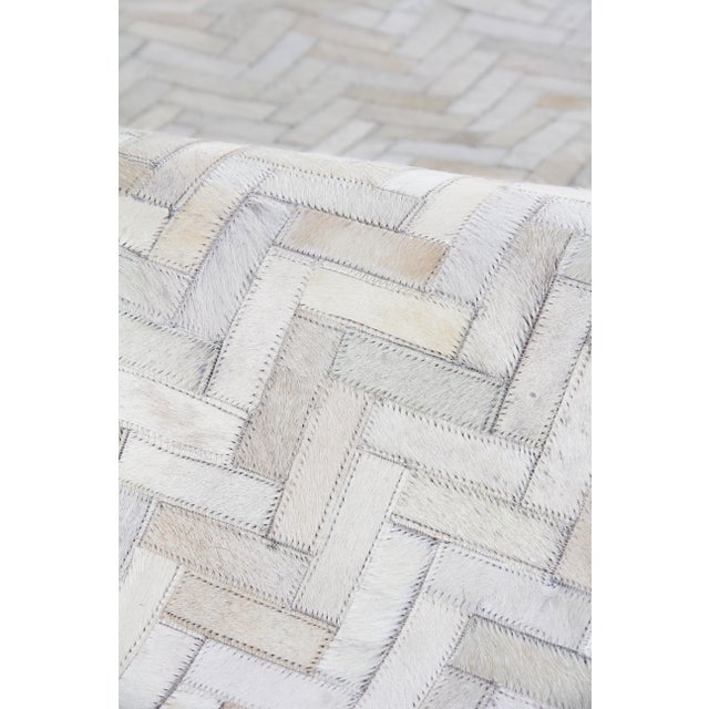 Not Yet Made - Made To Order Exquisite Rugs Willoughby Patchwork Leather Ivory - 8'x11' For Sale - Image 5 of 8